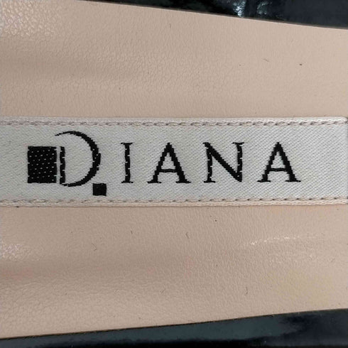 ダイアナ DIANA スタッズ ブラックスエードパンプス レディース 24 1/2