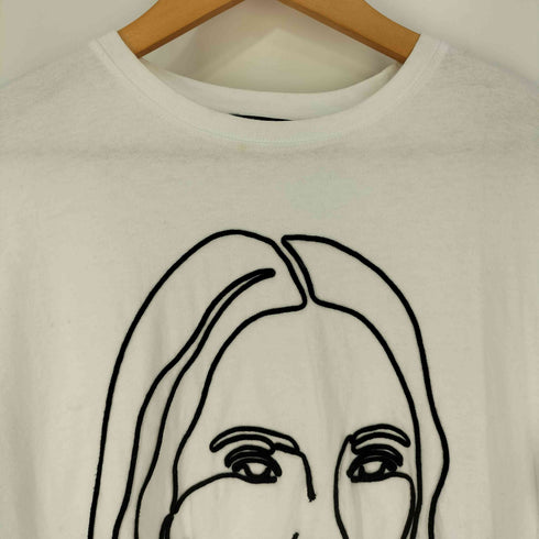 ザラ ZARA Embroidery Girl エンブロイダリーガール クルーネックTシャツ レディース import:L