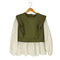 ザラ ZARA Contrast Quilting Blouse コントラスト キルティング ブラウス レディース import:XL