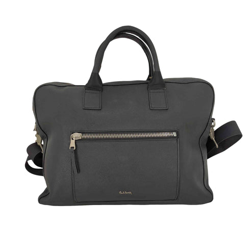 ポールスミス Paul Smith 2WAY ロゴプレート A4 オールレザービジネストートバック ショルダーバッグ メンズ