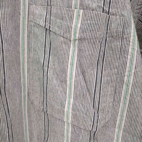 ヒンソン HINSON ストライプ柄ハーフジップポロ メンズ JPN:M
