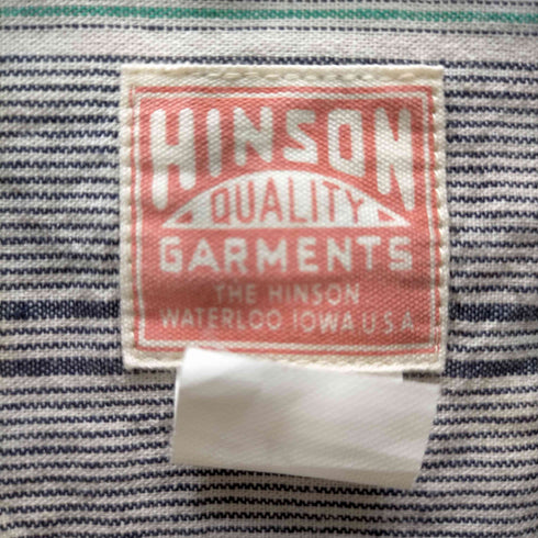 ヒンソン HINSON ストライプ柄ハーフジップポロ メンズ JPN:M