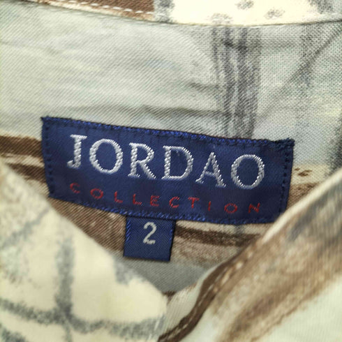 JORDAO 幾何学模様 総柄 半袖シャツ メンズ 2