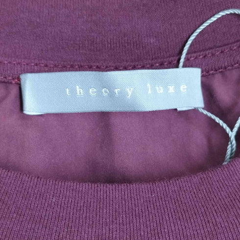セオリーリュクス theory luxe STAMFORD スイッチンパターン ギャザー クルーネックカットソー レディース 38
