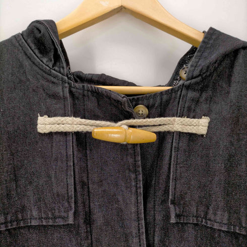 デニムアンドコー Denim&Co トグルボタン フーデッドデニムコート メンズ 3X