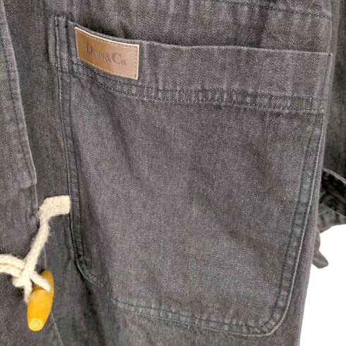 デニムアンドコー Denim&Co トグルボタン フーデッドデニムコート メンズ 3X