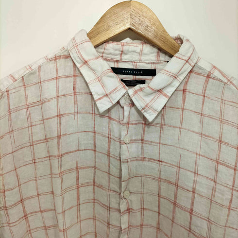 ペリーエリス PERRY ELLIS 00S チェック柄 オーバーサイズ 半袖シャツ メンズ XXL