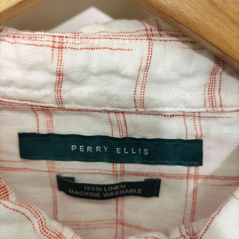ペリーエリス PERRY ELLIS 00S チェック柄 オーバーサイズ 半袖シャツ メンズ XXL