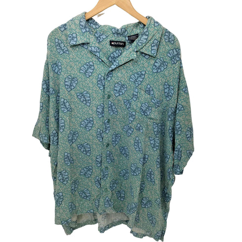 ピューリタン PURITAN 90S リーフ 総柄 オープンカラーシャツ メンズ 2XL