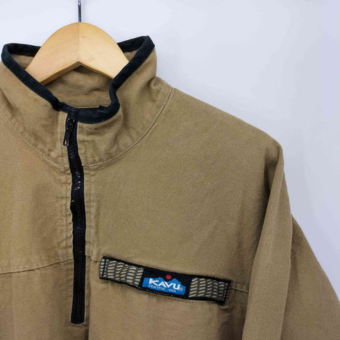 カブー KAVU USA製 ダック地 ハーフジップ スローシャツ メンズ import:S
