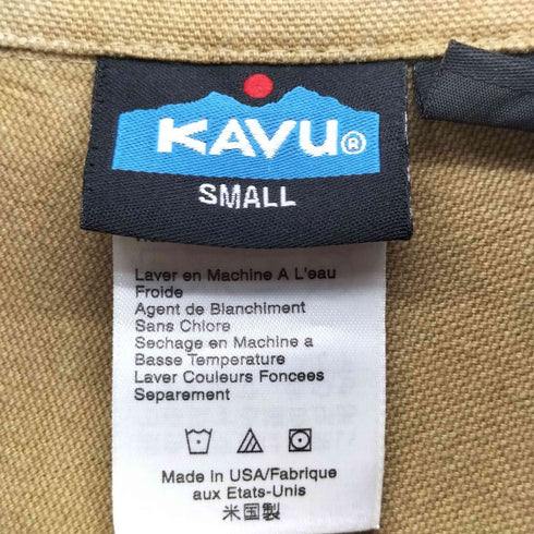 カブー KAVU USA製 ダック地 ハーフジップ スローシャツ メンズ import:S
