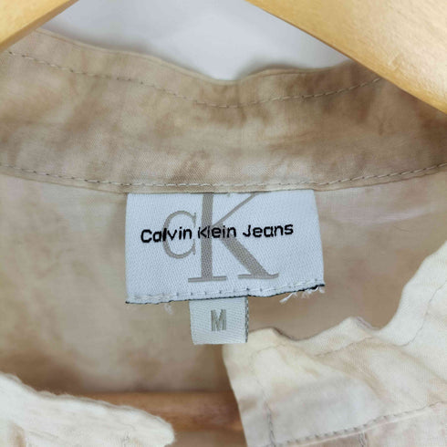 カルバンクラインジーンズ Calvin Klein Jeans 花刺繍 スキッパーブラウス レディース import:M