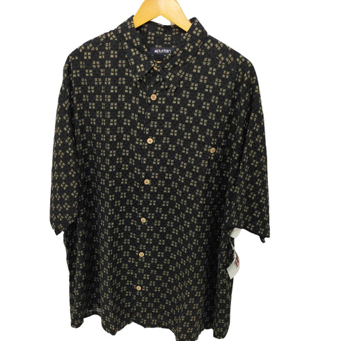 ピューリタン PURITAN 90S 幾何学模様 オーバーサイズ半袖シャツ メンズ 2XL