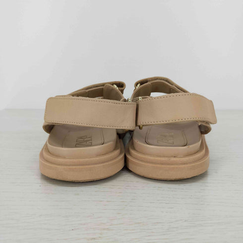 ザラ ZARA ストラップレザーサンダル レディース JPN:38