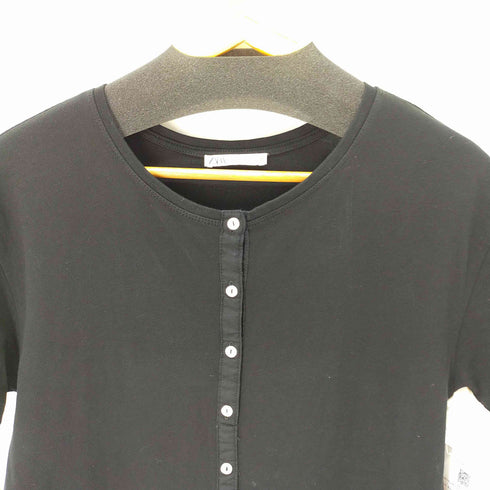 ザラ ZARA Black Dress ノーカラーロングワンピース レディース JPN:S