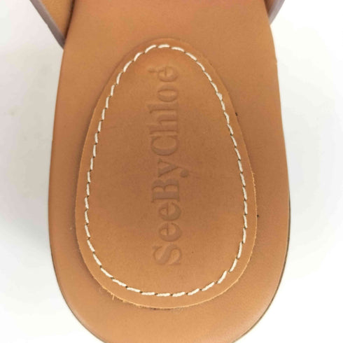 シーバイクロエ SEE BY CHLOE オープントゥ ウェッジソール 厚底サンダル レディース 40