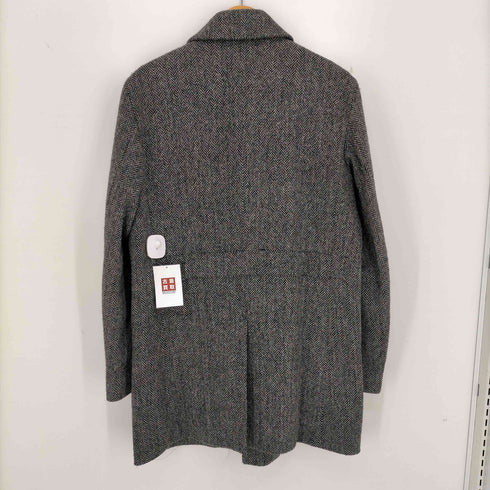 ハリスツイード Harris Tweed TEIZIN mens shop ヘリンボーンツイル ウールステンカラーコート メンズ JPN:L