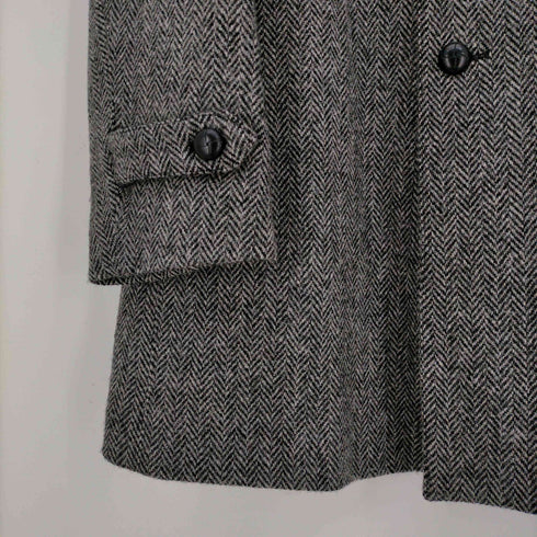 ハリスツイード Harris Tweed TEIZIN mens shop ヘリンボーンツイル ウールステンカラーコート メンズ JPN:L