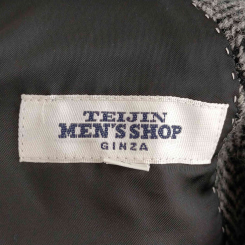 ハリスツイード Harris Tweed TEIZIN mens shop ヘリンボーンツイル ウールステンカラーコート メンズ JPN:L