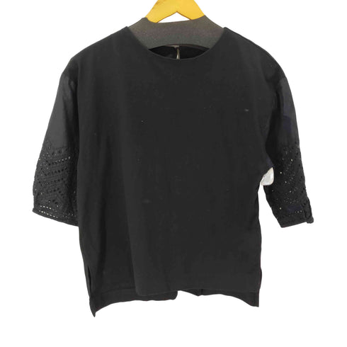 ビューティーアンドユースユナイテッドアローズ BEAUTY & YOUTH UNITED ARROWS 23SS エンブロイダリーレース7分袖カットソー レディース