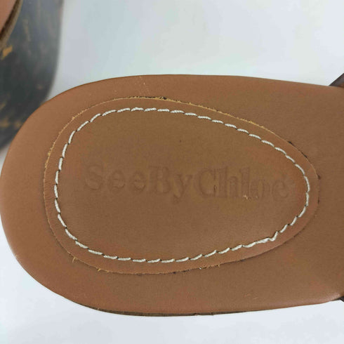 シーバイクロエ SEE BY CHLOE オープントゥ ウェッジソール 厚底サンダル レディース 41