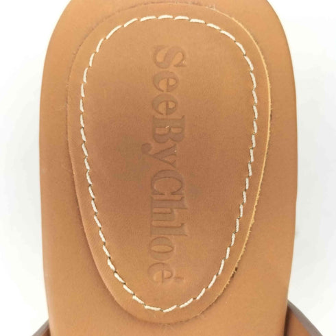シーバイクロエ SEE BY CHLOE オープントゥ ウェッジソール 厚底サンダル レディース EUR:39