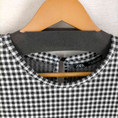ザラ ZARA チェック柄 スリット S半袖ワンピース レディース JPN:S