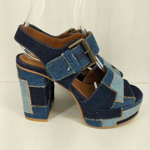 シーバイクロエ SEE BY CHLOE パッチワーク チャンキーヒール サンダル レディース EUR:36