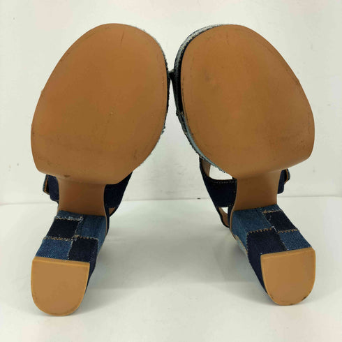 シーバイクロエ SEE BY CHLOE パッチワーク チャンキーヒール サンダル レディース EUR:36