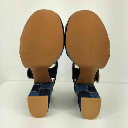 シーバイクロエ SEE BY CHLOE パッチワーク チャンキーヒール サンダル レディース EUR:37