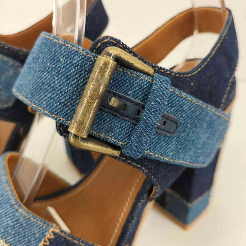 シーバイクロエ SEE BY CHLOE パッチワーク チャンキーヒール サンダル レディース EUR:37