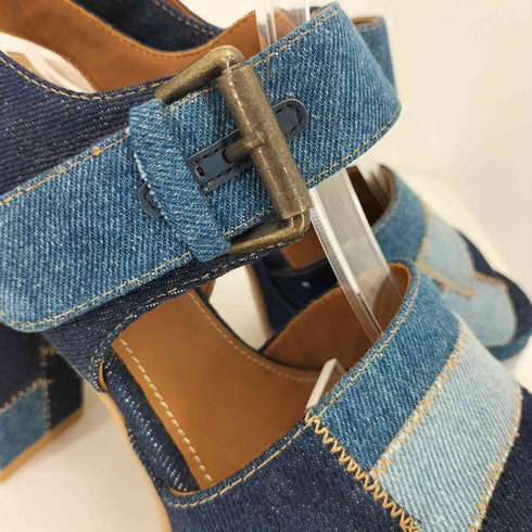 シーバイクロエ SEE BY CHLOE パッチワーク チャンキーヒール サンダル レディース 38 1/2