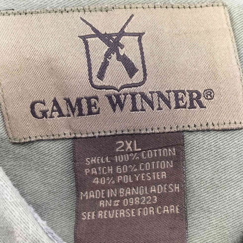 ゲームウィナー GAME WINNER 切替 リアルツリー S/S ボタンダウンシャツ メンズ JPN:XXL