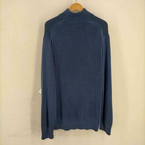 ペリーエリス PERRY ELLIS 00s アクリルコットン ハーフジップクロッシェニット メンズ import:XL