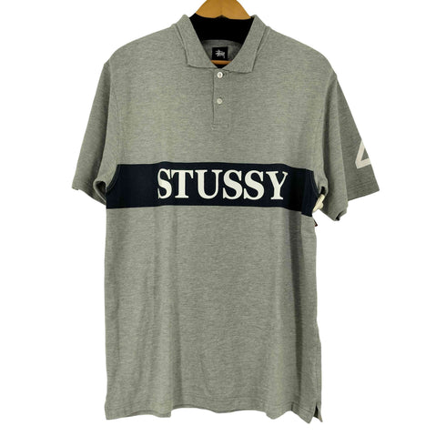 ステューシー Stussy ロゴライン 半袖ポロシャツ メンズ JPN:L
