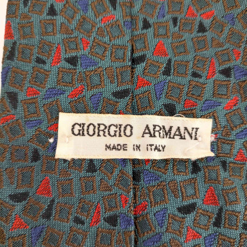 ジョルジオアルマーニ Giorgio Armani 総柄 シルク ネクタイ メンズ