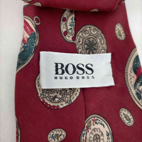ヒューゴボス HUGO BOSS コイン柄 シルクネクタイ メンズ