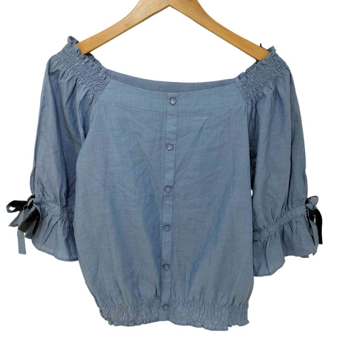 ブルーレーベルクレストブリッジ BLUE LABEL CRESTBRIDGE パフスリーブブラウス レディース 36
