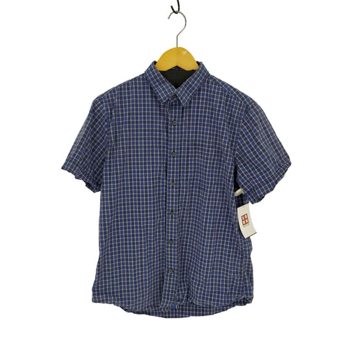バナナリパブリック BANANA REPUBLIC S/S ワンポケットチェックシャツ メンズ import:L