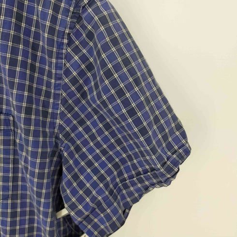 バナナリパブリック BANANA REPUBLIC S/S ワンポケットチェックシャツ メンズ import:L