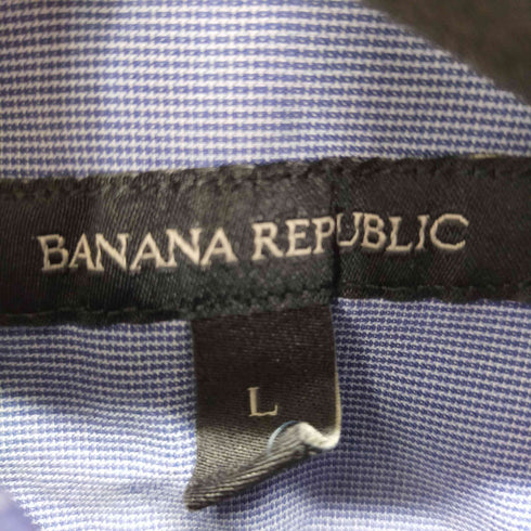 バナナリパブリック BANANA REPUBLIC S/S ワンポケットチェックシャツ メンズ import:L