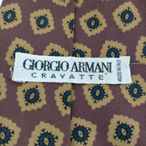 ジョルジオアルマーニ Giorgio Armani CRAVATTE イタリア製 シルク 総柄ネクタイ メンズ