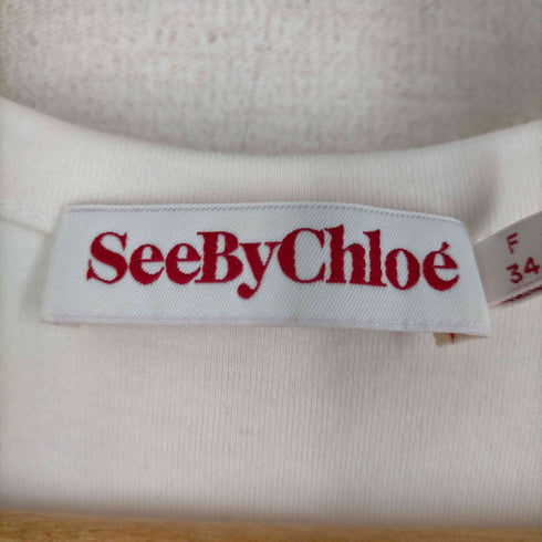 シーバイクロエ SEE BY CHLOE ドッキング レース 半袖ワンピース レディース 34