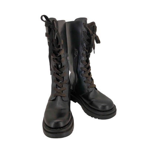 ラウナレア Launa lea トラックソールレースアップロングブーツ レディース