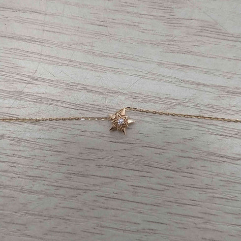 スタージュエリー STAR JEWELRY dia star necklace k10 gold レディース