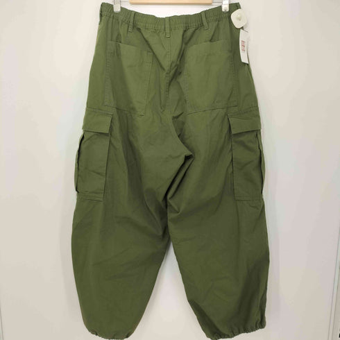 ジーユー GU バルーンワイドカーゴパンツ ミリタリーカーキ メンズ XL
