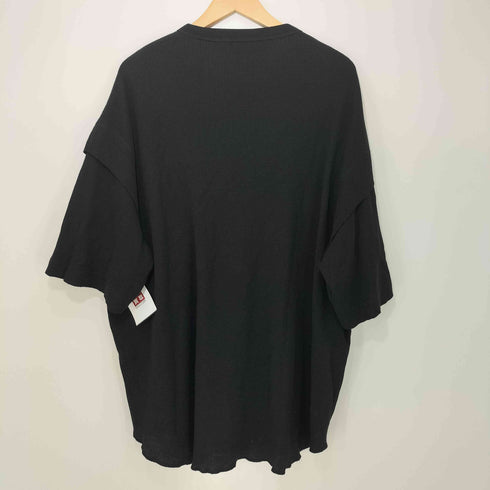 ジーユー GU 24SS ドライワッフルTシャツ サーマル メンズ L