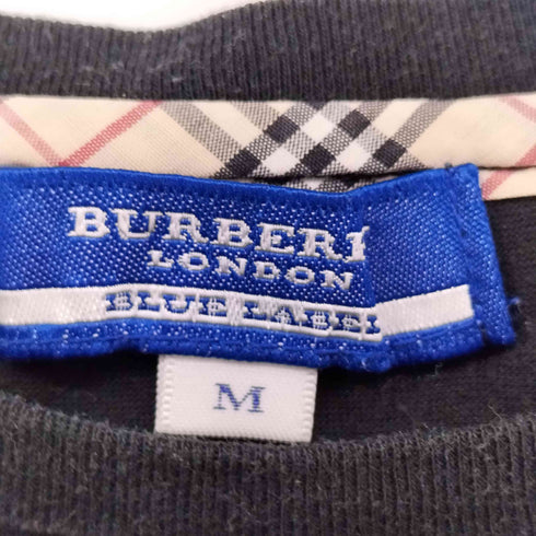 バーバリーブルーレーベル BURBERRY BLUE LABEL 胸ロゴ刺繍 クルーネックTシャツ レディース JPN:M