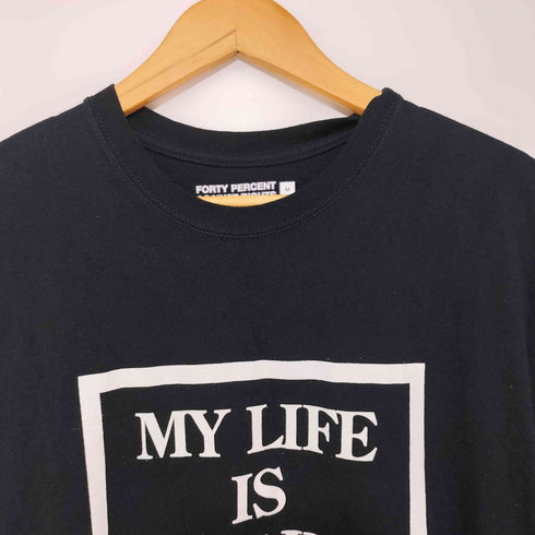 フォーティーパーセントアゲインストライツ FORTY PERCENTS AGAINST RIGHTS MY LIFE IS MY LIFE ロゴプリントクルーネックTシャツTシャツ メンズ import:M