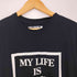 フォーティーパーセントアゲインストライツ FORTY PERCENTS AGAINST RIGHTS MY LIFE IS MY LIFE ロゴプリントクルーネックTシャツTシャツ メンズ import:M